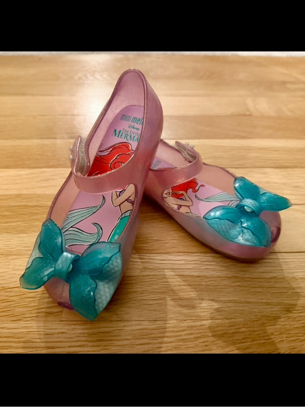 Melissa Mini Melissa Disney The Little Mermaid Bow Jelly Sandals Size 10